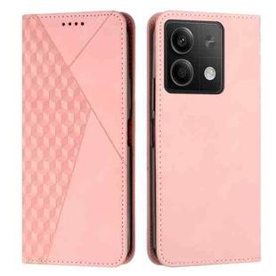 For Xiaomi Redmi Note 13 Diamond Splicing Skin Feel Magnetic Leather Phone Case(Rose Gold)