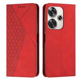 For Xiaomi Redmi Turbo 3 Diamond Splicing Skin Feel Magnetic Leather Phone Case(Red)