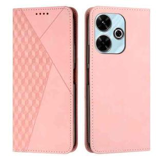 For Xiaomi Redmi 13 4G Diamond Splicing Skin Feel Magnetic Leather Phone Case(Rose Gold)