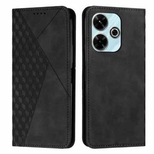 For Xiaomi Redmi 13 4G Diamond Splicing Skin Feel Magnetic Leather Phone Case(Black)
