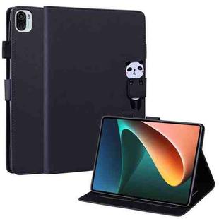 For Xiaomi Pad 5 Cartoon Buckle Leather Tablet Case(Black)