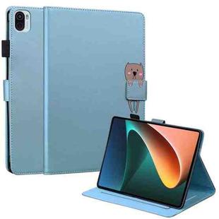 For Xiaomi Pad 5 Cartoon Buckle Leather Tablet Case(Blue)