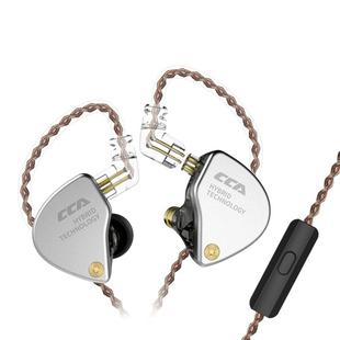 CCA CCA-CA4 3.5mm Gold Plated Plug Hybrid Technology Wire-controlled In-ear Earphone, Type:with Mic(Black)