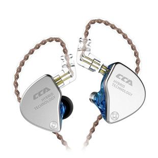 CCA CCA-CA4 3.5mm Gold Plated Plug Hybrid Technology Wire-controlled In-ear Earphone, Type:without Mic(Blue)