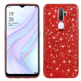 For OPPO A11 Glitter Powder Shockproof TPU Protective Case(Red)