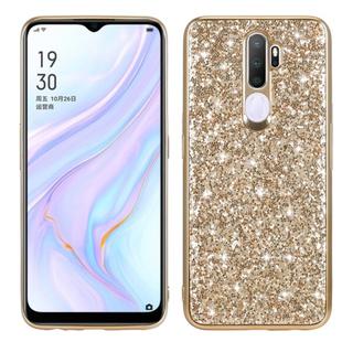 For OPPO A11 Glitter Powder Shockproof TPU Protective Case(Gold)