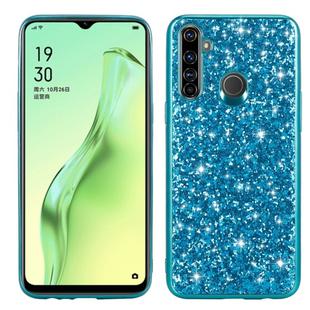 For OPPO Realme 5 Glitter Powder Shockproof TPU Protective Case(Blue)