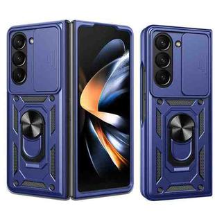 For Samsung Galaxy Z Fold6 Sliding Camera Cover Design TPU+PC Phone Case(Blue)