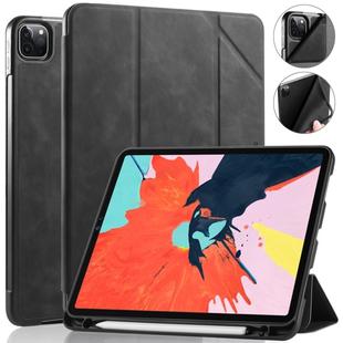 For iPad Pro 11 (2020) DG.MING See Series Horizontal Flip Leather Tablet Case ，with Holder & Pen Tray(Black)