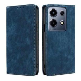 For Infinix Note 30 VIP 5G RFID Anti-theft Brush Magnetic Leather Phone Case(Blue)