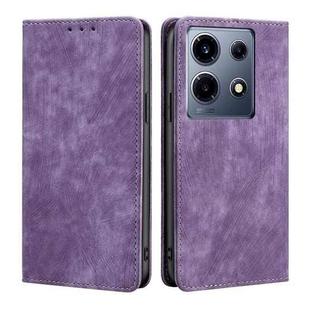 For Infinix Note 30 VIP 5G RFID Anti-theft Brush Magnetic Leather Phone Case(Purple)