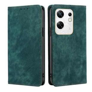 For Infinix Zero 30 4G RFID Anti-theft Brush Magnetic Leather Phone Case(Green)