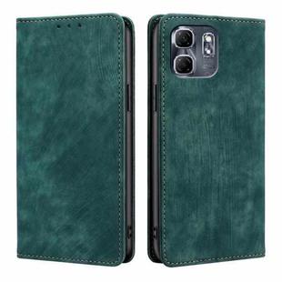 For Infinix Hot 50i RFID Anti-theft Brush Magnetic Leather Phone Case(Green)