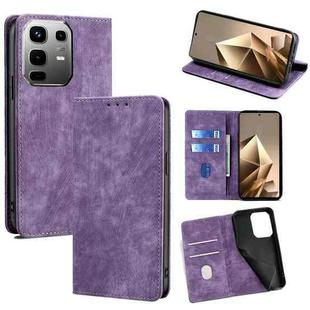 For Infinix Note 50 4G RFID Anti-theft Brush Magnetic Leather Phone Case(Purple)