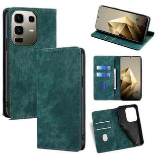 For Infinix Note 50 Pro+ 5G RFID Anti-theft Brush Magnetic Leather Phone Case(Green)