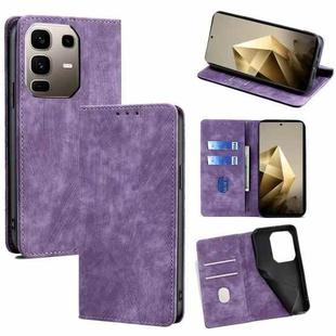 For Infinix Note 50 Pro+ 5G RFID Anti-theft Brush Magnetic Leather Phone Case(Purple)