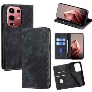 For Infinix Note 50s 5G RFID Anti-theft Brush Magnetic Leather Phone Case(Black)