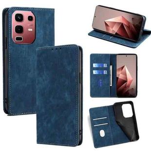 For Infinix Note 50s 5G RFID Anti-theft Brush Magnetic Leather Phone Case(Blue)