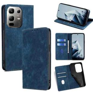 For Infinix Note 50x 5G RFID Anti-theft Brush Magnetic Leather Phone Case(Blue)