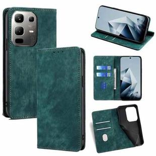 For Infinix Note 50x 5G RFID Anti-theft Brush Magnetic Leather Phone Case(Green)