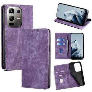 For Infinix Note 50x 5G RFID Anti-theft Brush Magnetic Leather Phone Case(Purple)