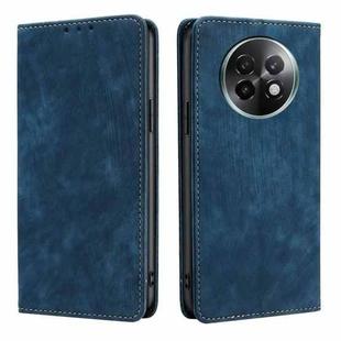 For Realme 13 Pro 5G RFID Anti-theft Brush Magnetic Leather Phone Case(Blue)