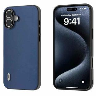 For iPhone 16 ABEEL Genuine Leather Xiaoya Series Phone Case(Blue)