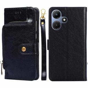 For Infinix Hot 30i 4G Zipper Bag Leather Phone Case(Black)