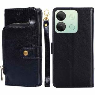 For Infinix Smart 7 HD Zipper Bag Leather Phone Case(Black)