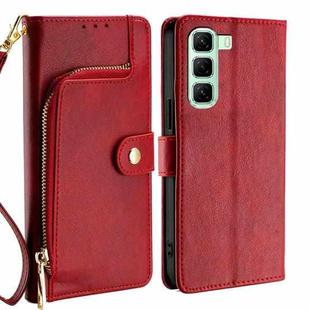 For Infinix Hot 50 5G Zipper Bag Leather Phone Case(Red)