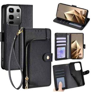 For Infinix Note 50 4G Zipper Bag Leather Phone Case(Black)