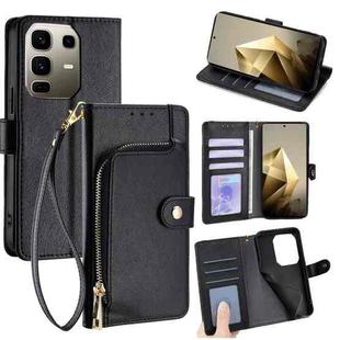 For Infinix Note 50 Pro+ 5G Zipper Bag Leather Phone Case(Black)