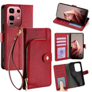 For Infinix Note 50s 5G Zipper Bag Leather Phone Case(Red)