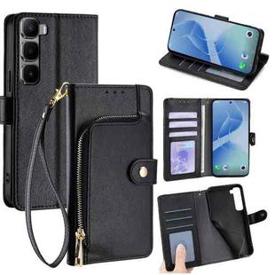 For Infinix Hot 60 Pro+ 4G Zipper Bag Leather Phone Case(Black)