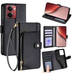 For Realme P3 Ultra 5G Zipper Bag Leather Phone Case(Black)