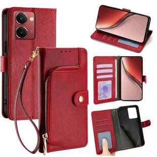 For Realme P3 Ultra 5G Zipper Bag Leather Phone Case(Red)