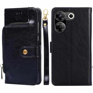 For Tecno Camon 20 Pro 5G Zipper Bag Leather Phone Case(Black)