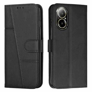 For Realme C67 4G Global Stitching Calf Texture Buckle Leather Phone Case(Black)
