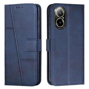 For Realme C67 4G Global Stitching Calf Texture Buckle Leather Phone Case(Blue)