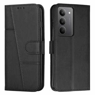 For Realme C75 / V60 Pro Stitching Calf Texture Buckle Leather Phone Case(Black)