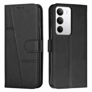 For Realme C71 4G Stitching Calf Texture Buckle Leather Phone Case(Black)