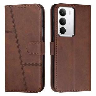 For Realme C71 4G Stitching Calf Texture Buckle Leather Phone Case(Brown)