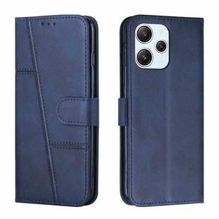 For Xiaomi Redmi 12 4G Stitching Calf Texture Buckle Leather Phone Case(Blue)