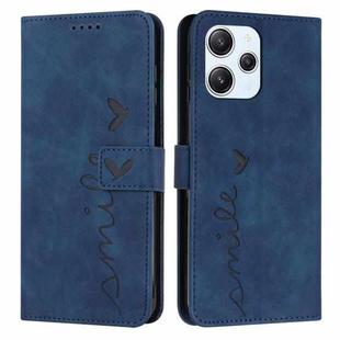 For Xiaomi Redmi 12 4G Skin Feel Heart Pattern Leather Phone Case(Blue)