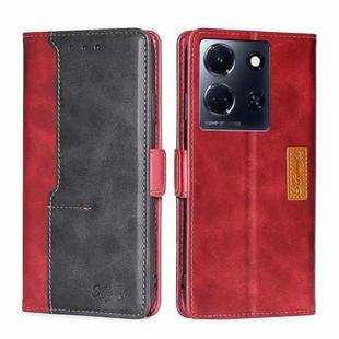 For Infinix Note 30 5G Contrast Color Side Buckle Leather Phone Case(Red + Black)