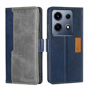 For Infinix Note 30 VIP 5G Contrast Color Side Buckle Leather Phone Case(Blue + Grey)