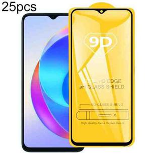 For Honor X6a 25pcs 9D Full Glue Screen Tempered Glass Film