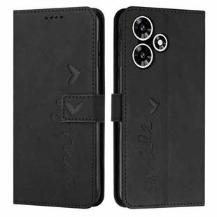For Infinix Hot 30 Play NFC Skin Feel Heart Pattern Leather Phone Case(Black)