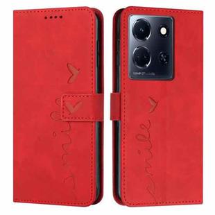 For Infinix Note 30/Note 30 5G Skin Feel Heart Pattern Leather Phone Case(Red)
