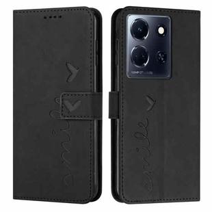 For Infinix Note 30/Note 30 5G Skin Feel Heart Pattern Leather Phone Case(Black)